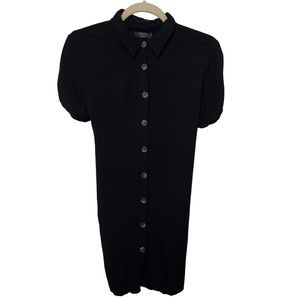 VICI Tie Waist Button Shirt Dress Small